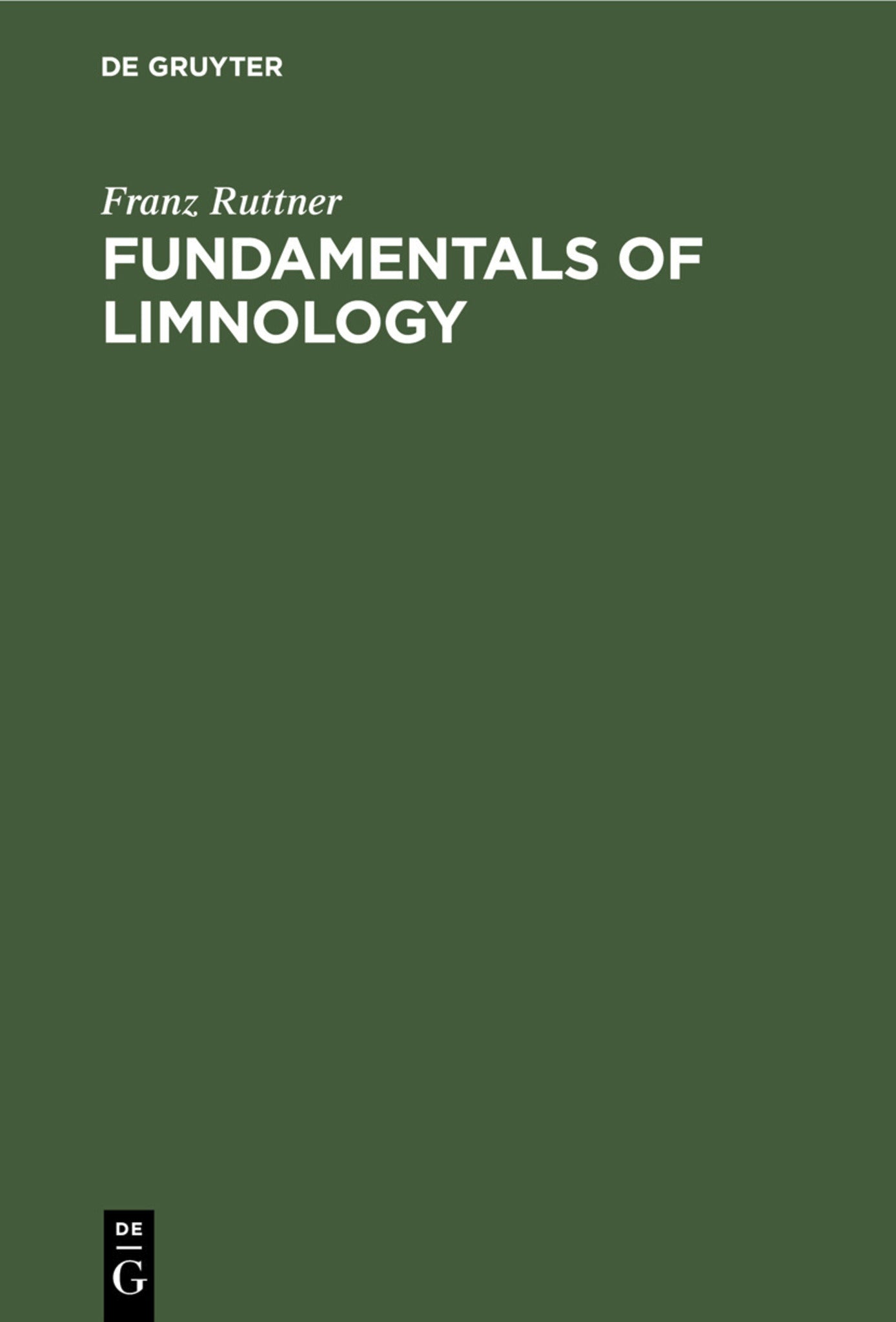 Fundamentals of Limnology